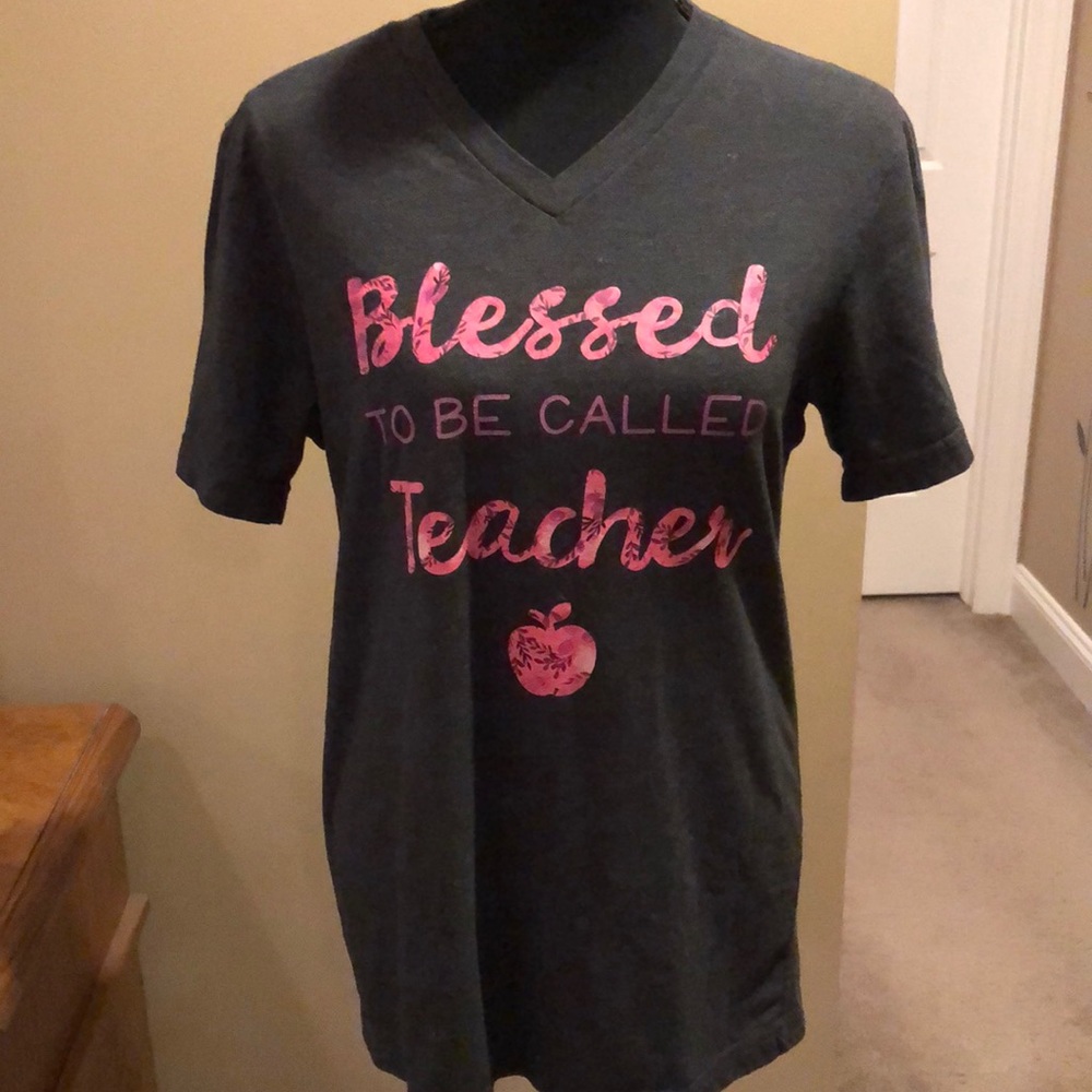 Bella+Canvas V Neck Teacher Graphic Tee